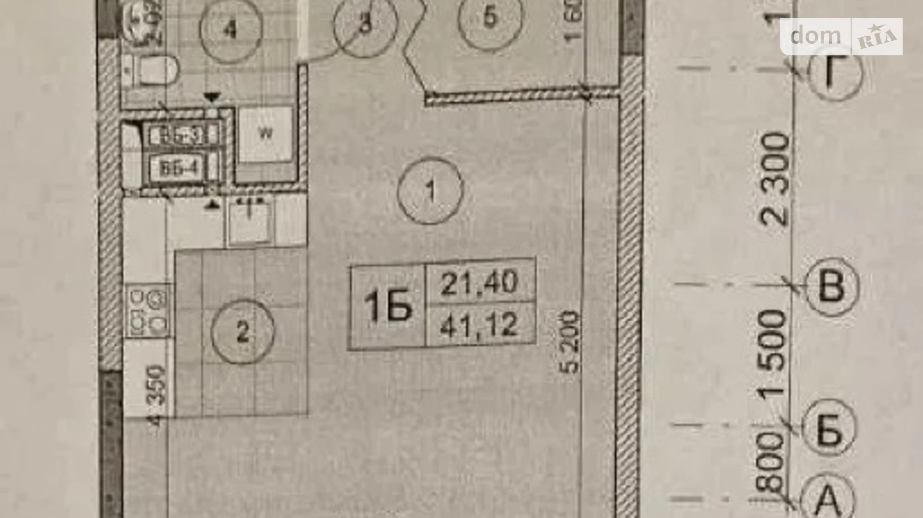 Продається 1-кімнатна квартира 41.12 кв. м у Києві, вул. Перемоги, 67