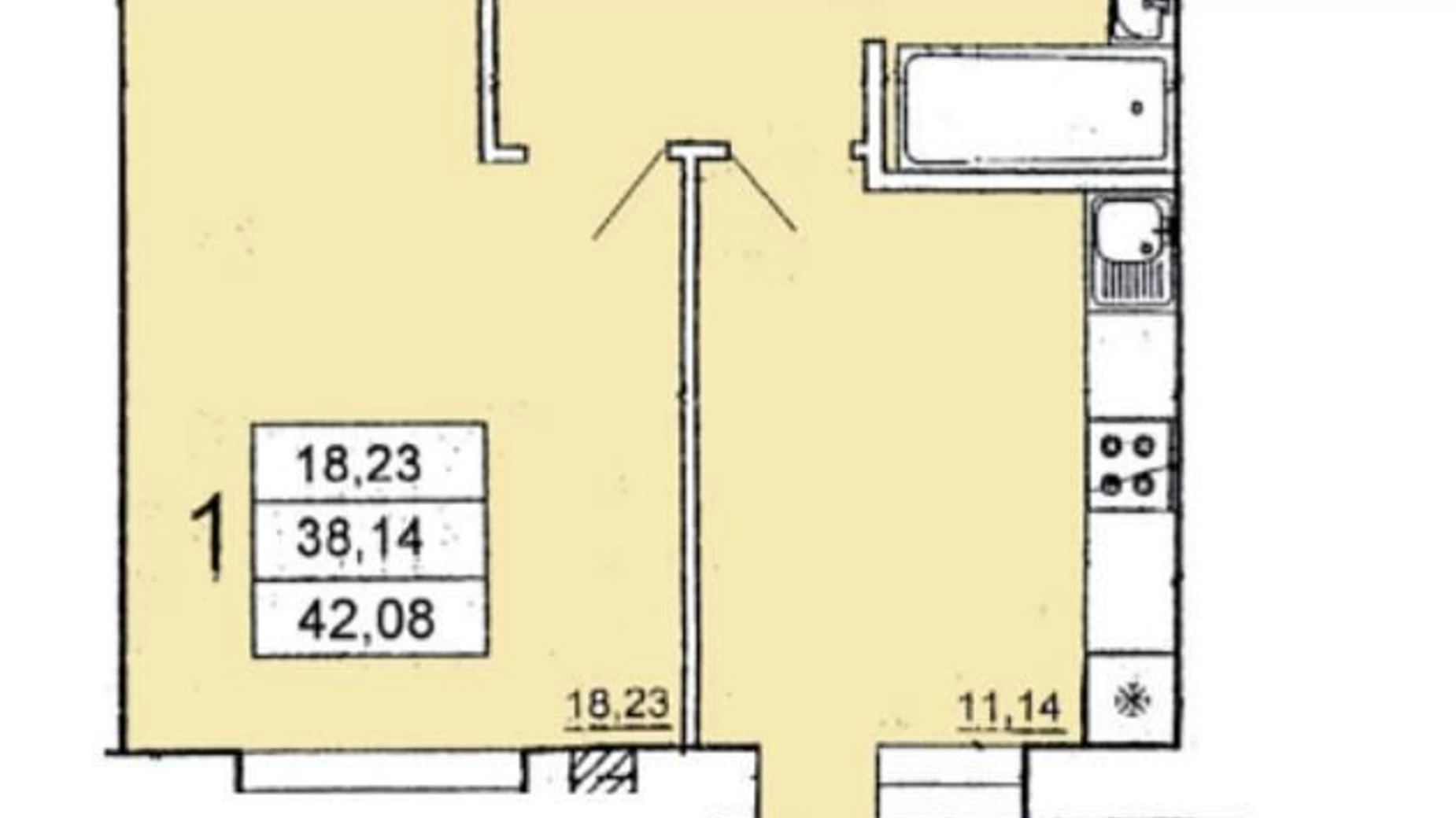 Продается 1-комнатная квартира 42 кв. м в Одессе, ул. Шота Руставели, 1Б