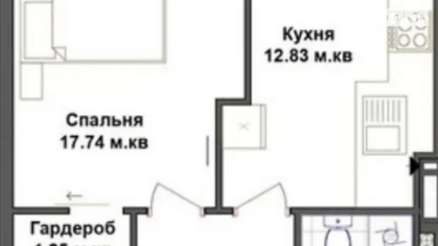 1-кімнатна квартира 47 кв. м у Тернополі, вул. Тарнавського Мирона Генерала