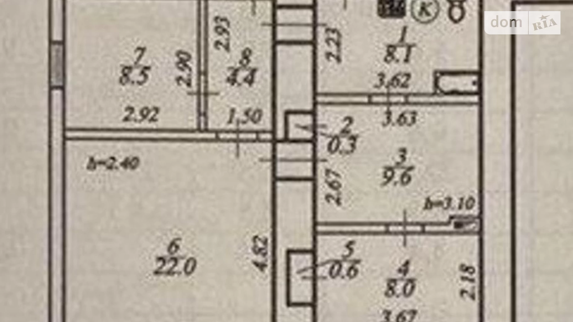 Продається 3-кімнатна квартира 61.5 кв. м у Дніпрі, вул. Святослава Хороброго, 6