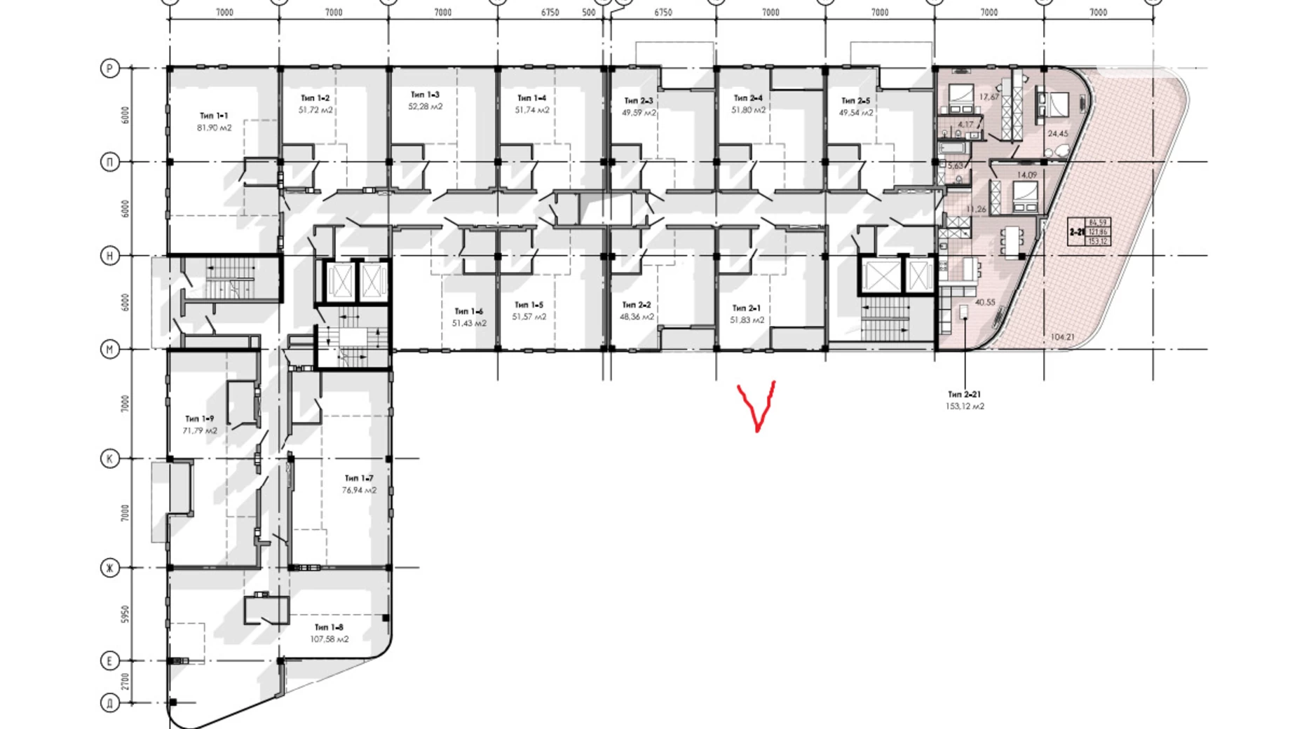 Продается 2-комнатная квартира 51.83 кв. м в Днепре, ул. Короленко, 2