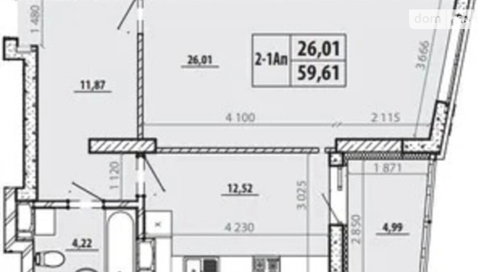 Продається 1-кімнатна квартира 61 кв. м у Києві, вул. Євгена Маланюка(Сагайдака), 28