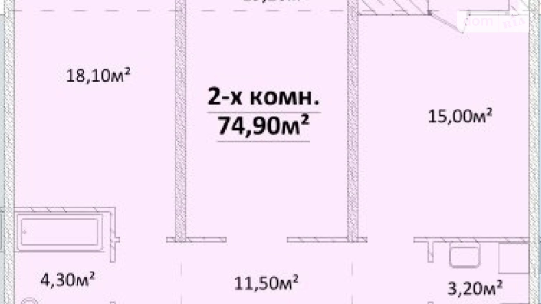 Продается 2-комнатная квартира 75 кв. м в Одессе, просп. Гагарина - фото 2