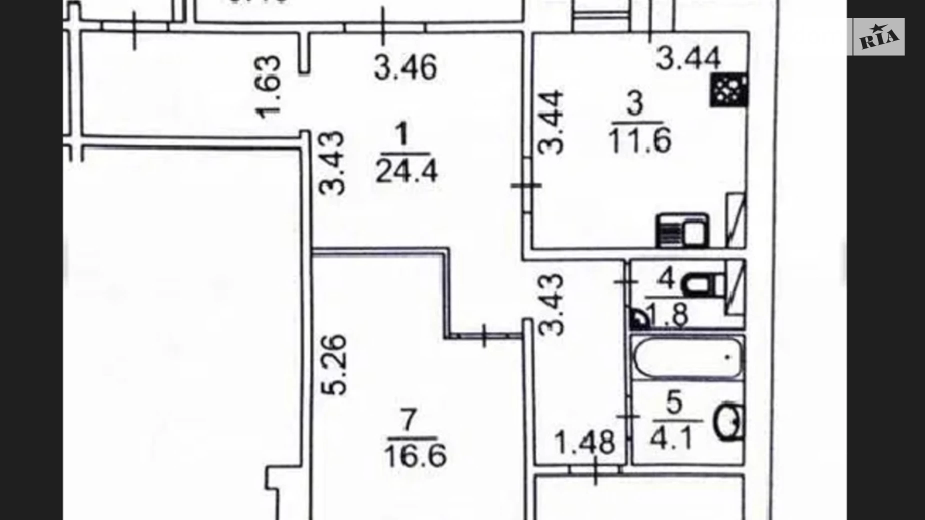 Продается 3-комнатная квартира 97.3 кв. м в Киеве, ул. Елены Пчилки, 4