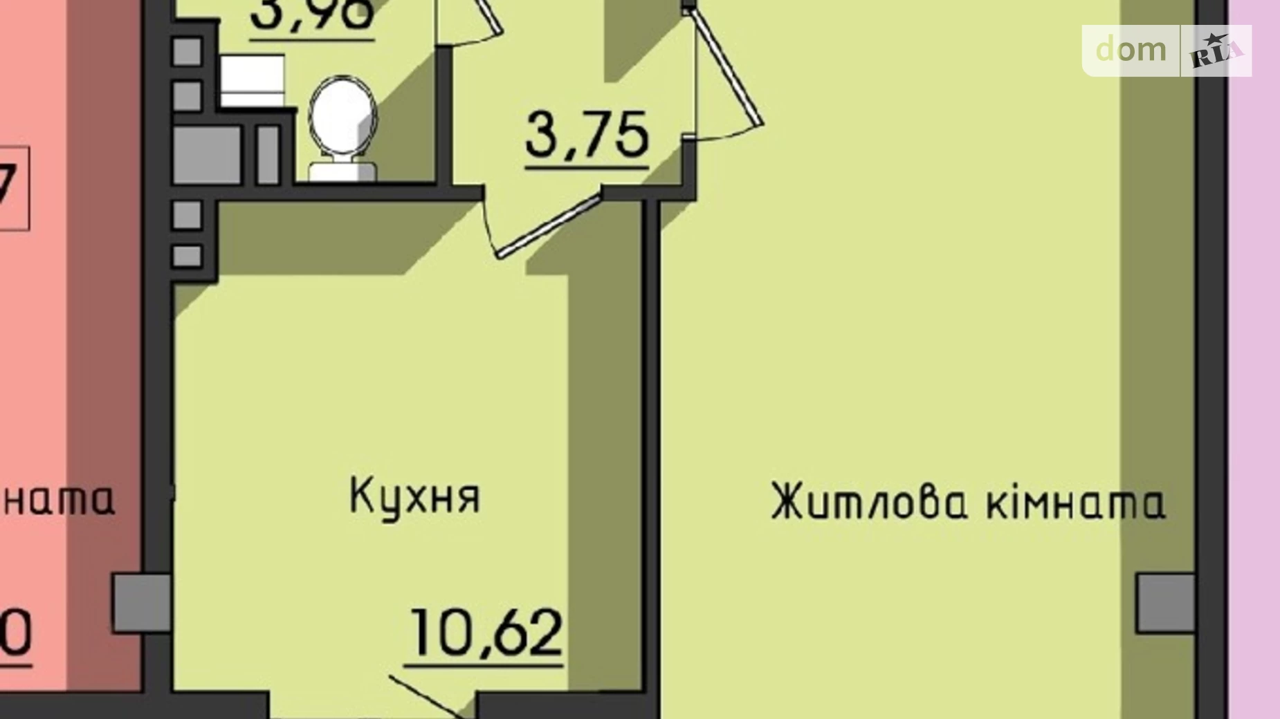 Продається 1-кімнатна квартира 47.3 кв. м у Одесі, вул. Космонавтів