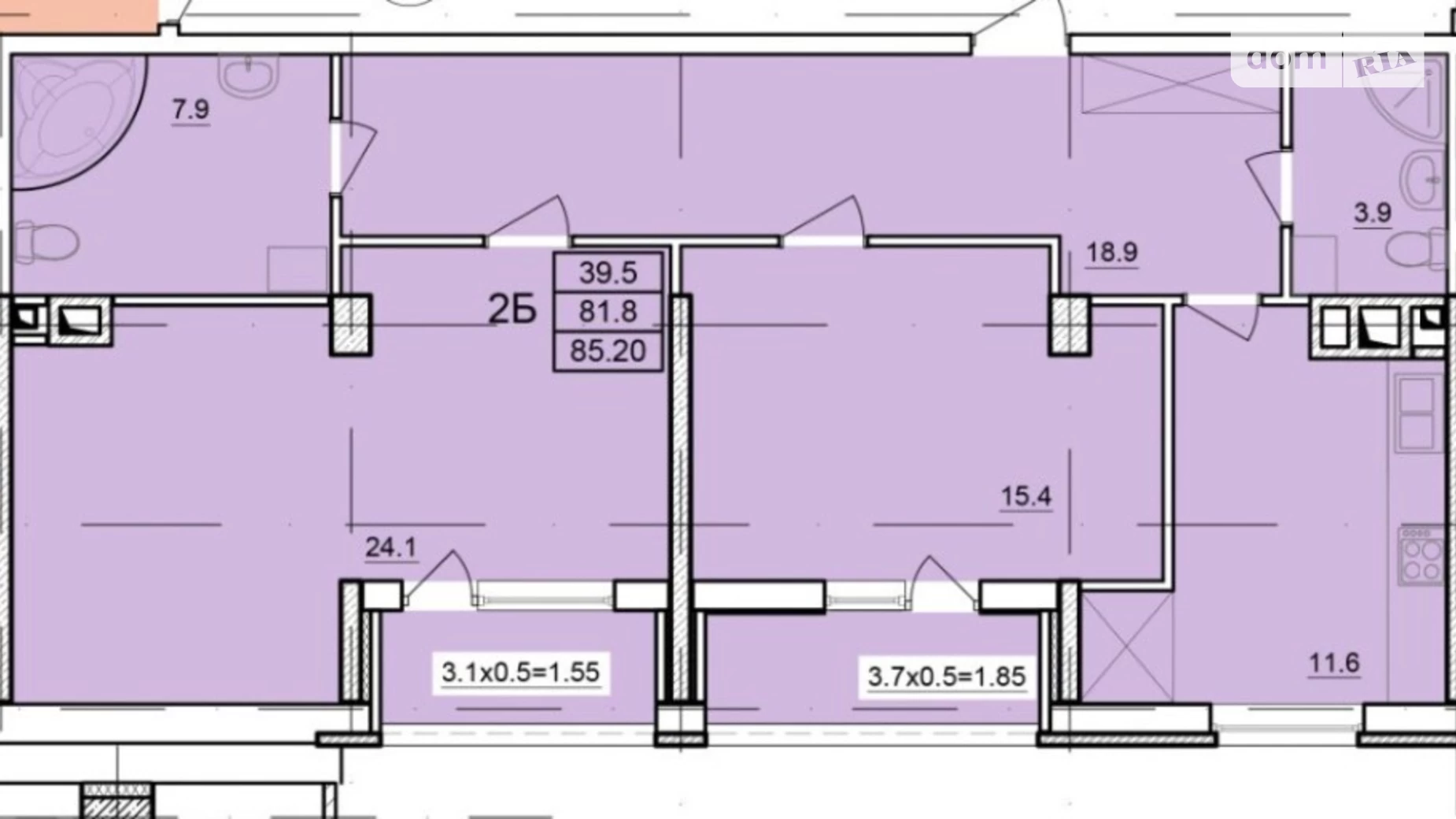 Продается 3-комнатная квартира 90 кв. м в Одессе, ул. Балковская