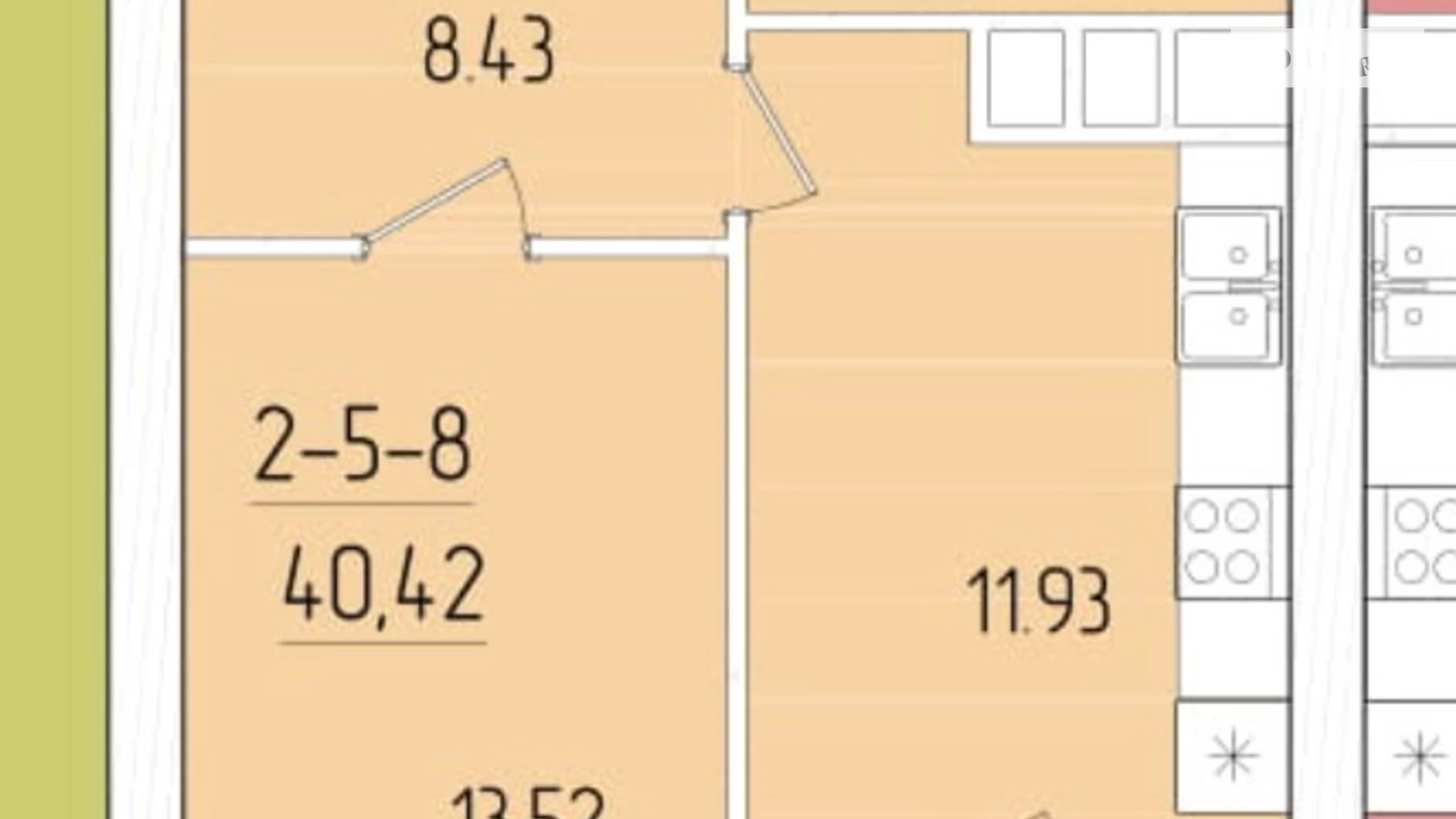 Продается 1-комнатная квартира 42 кв. м в Одессе, ул. Краснова