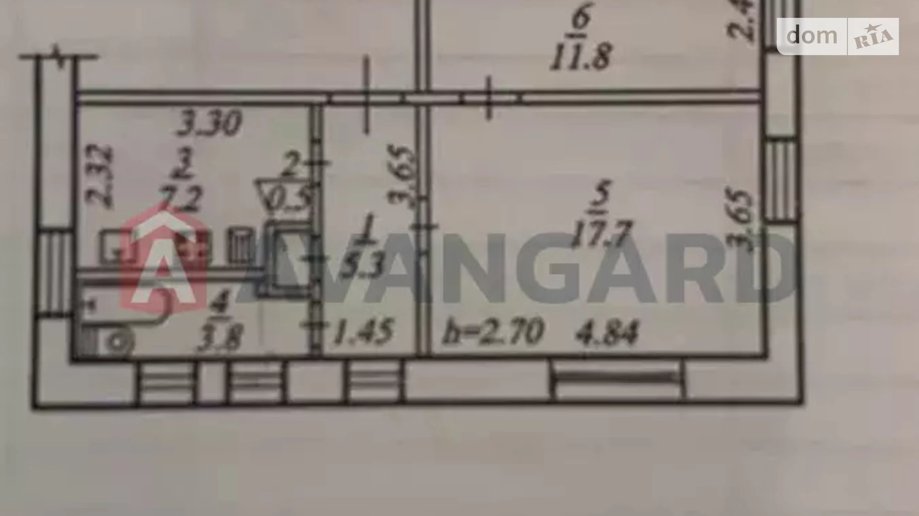 Продается 2-комнатная квартира 46.1 кв. м в Днепре, просп. Мануйловский, 57А