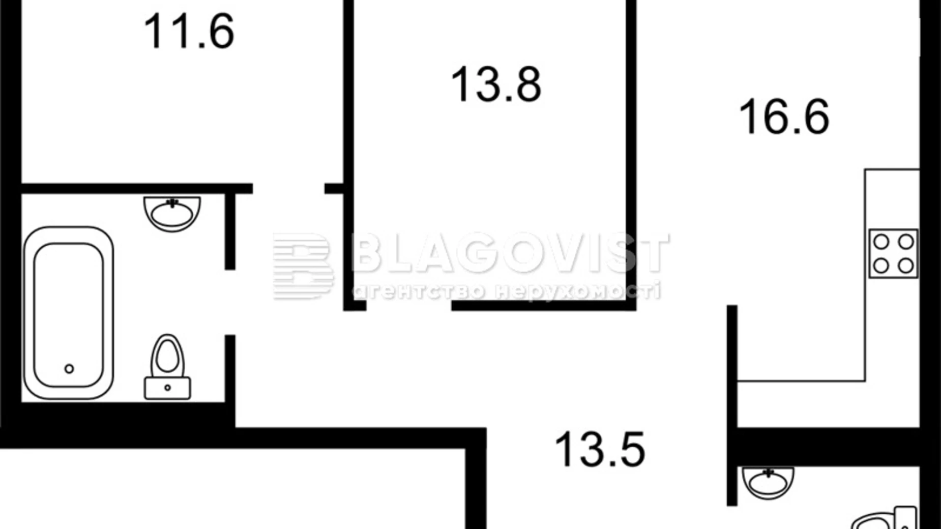 Продается 2-комнатная квартира 62.3 кв. м в Киеве, ул. Виктора Некрасова(Северо-Сырецкая), 10А