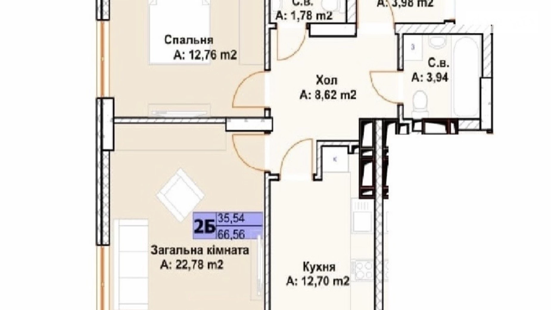 Продається 3-кімнатна квартира 67 кв. м у Ірпені, вул. Університетська, 3/2