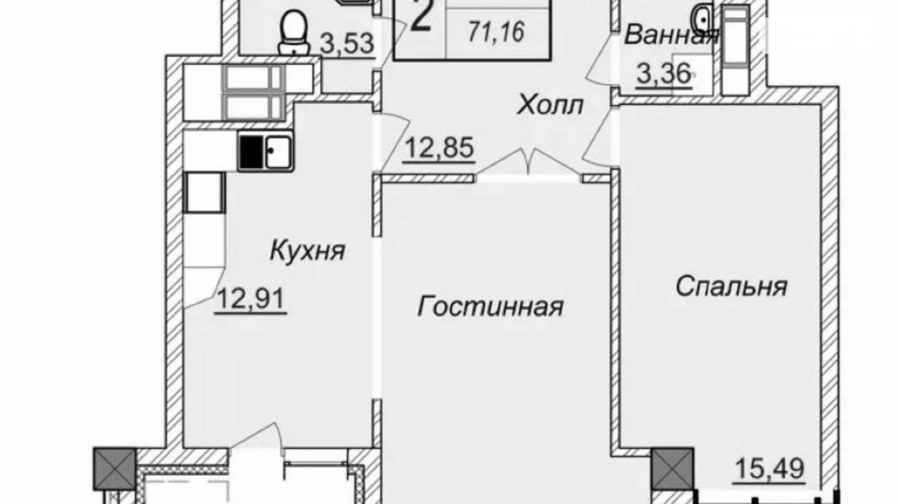 Продається 3-кімнатна квартира 72 кв. м у Києві, вул. Саперне Поле, 3