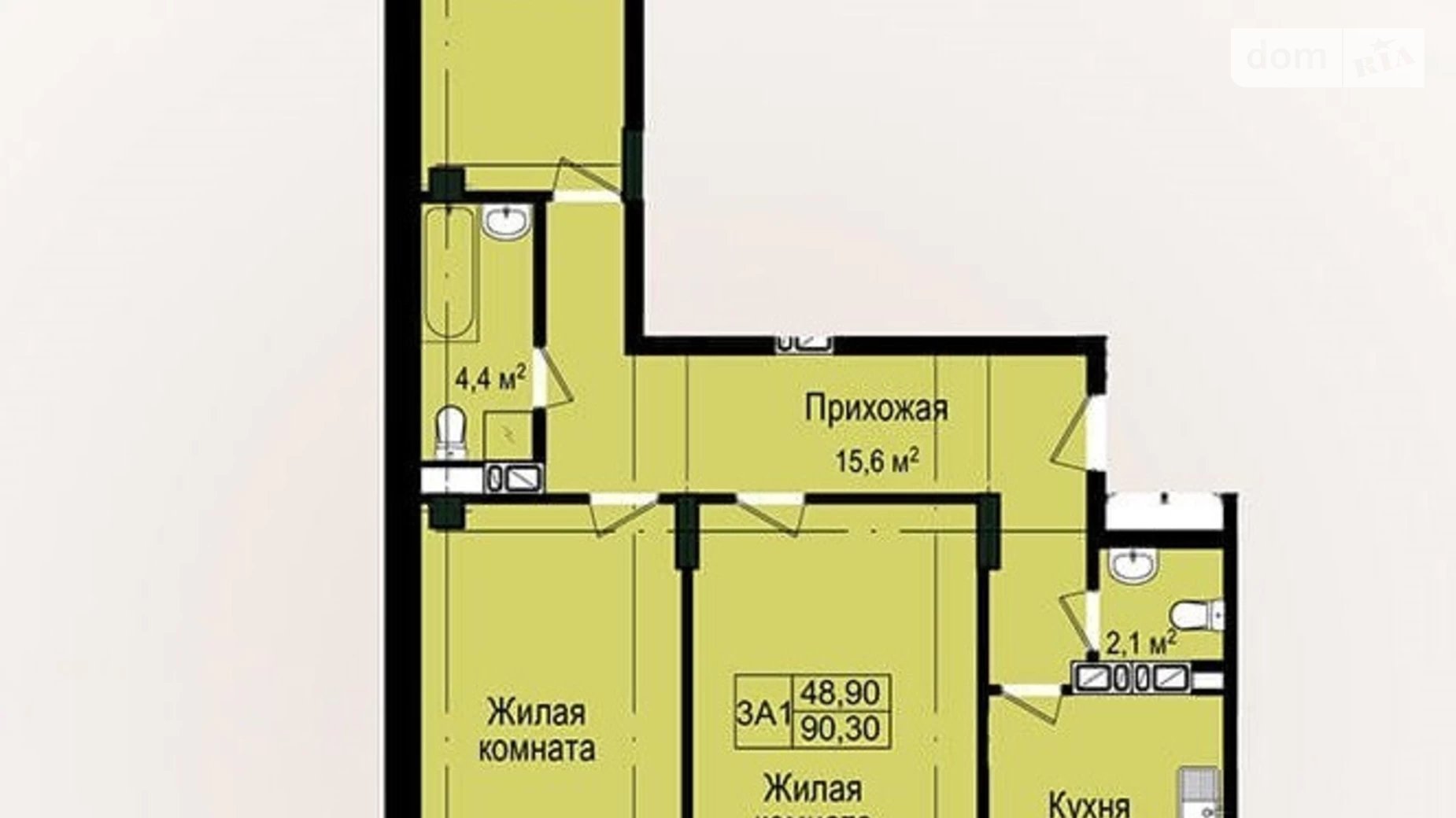 Продается 3-комнатная квартира 90 кв. м в Харькове, просп. Льва Ландау, 160 - фото 2