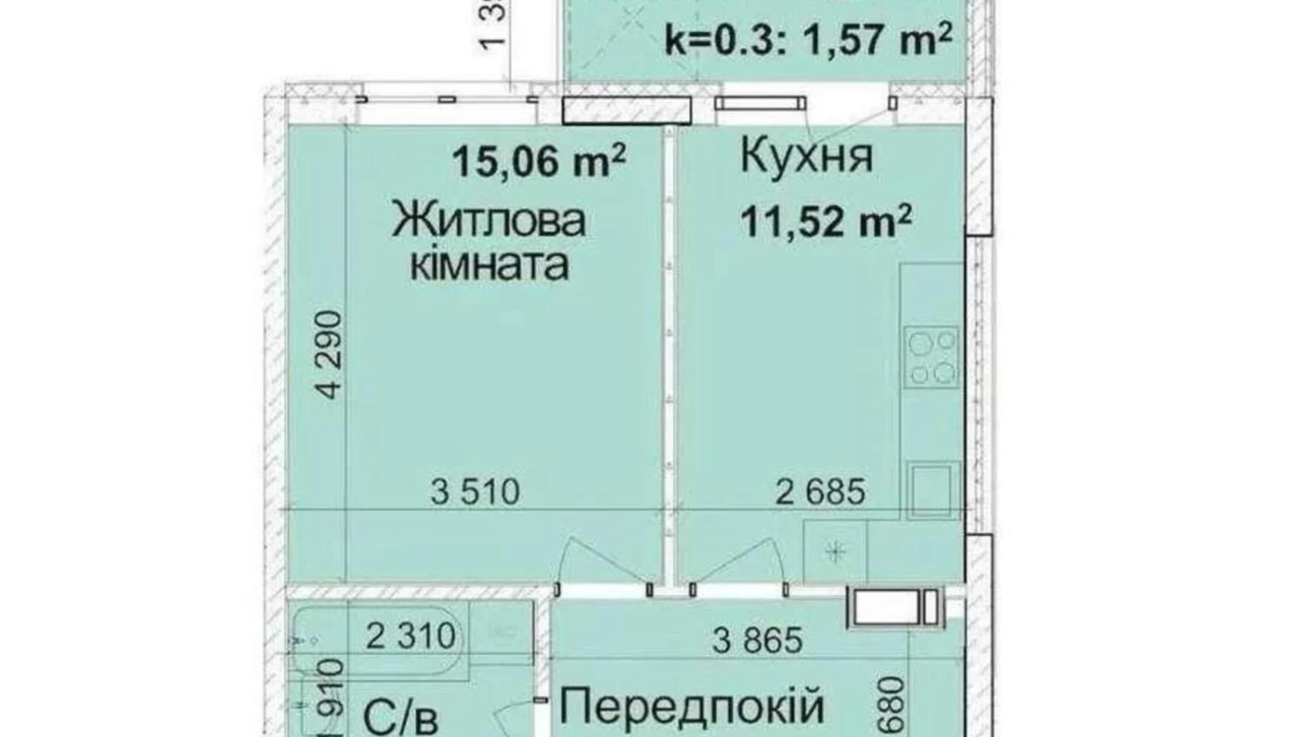 Продается 1-комнатная квартира 41 кв. м в Киеве, ул. Академика Заболотного, 148В - фото 3