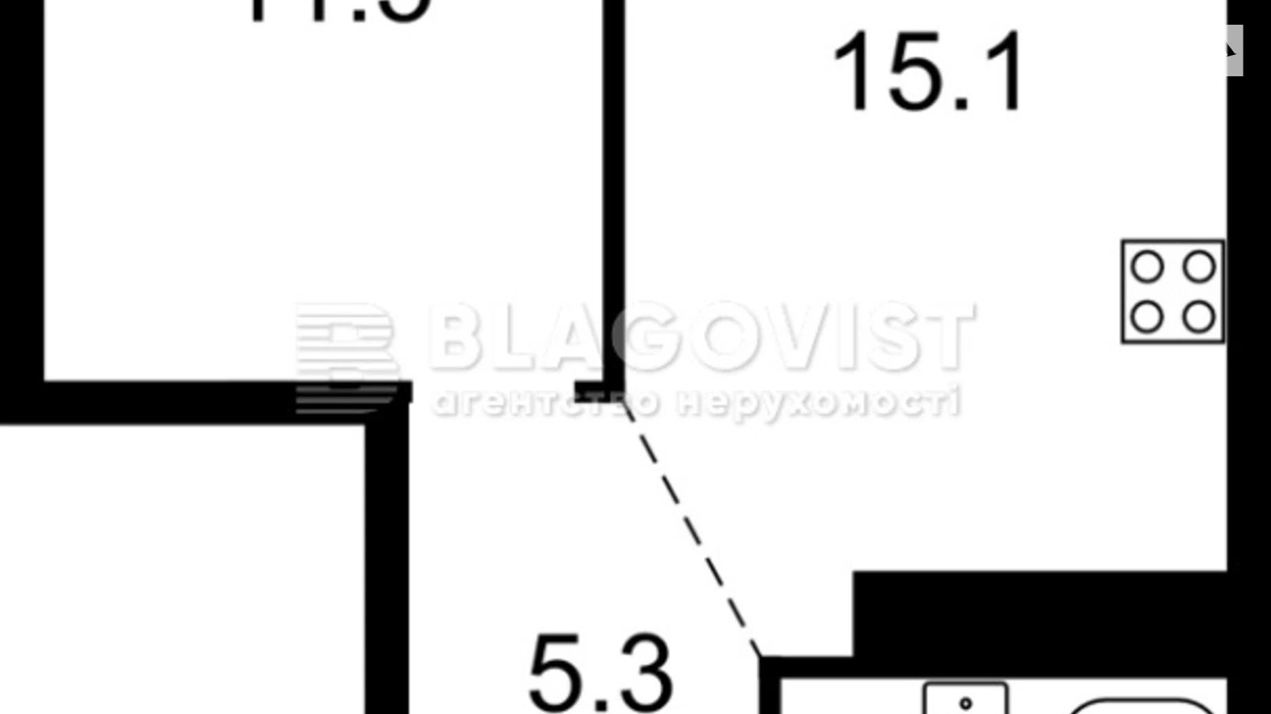 Продается 1-комнатная квартира 36 кв. м в Киеве, ул. Всеволода Змиенко, 19 - фото 5