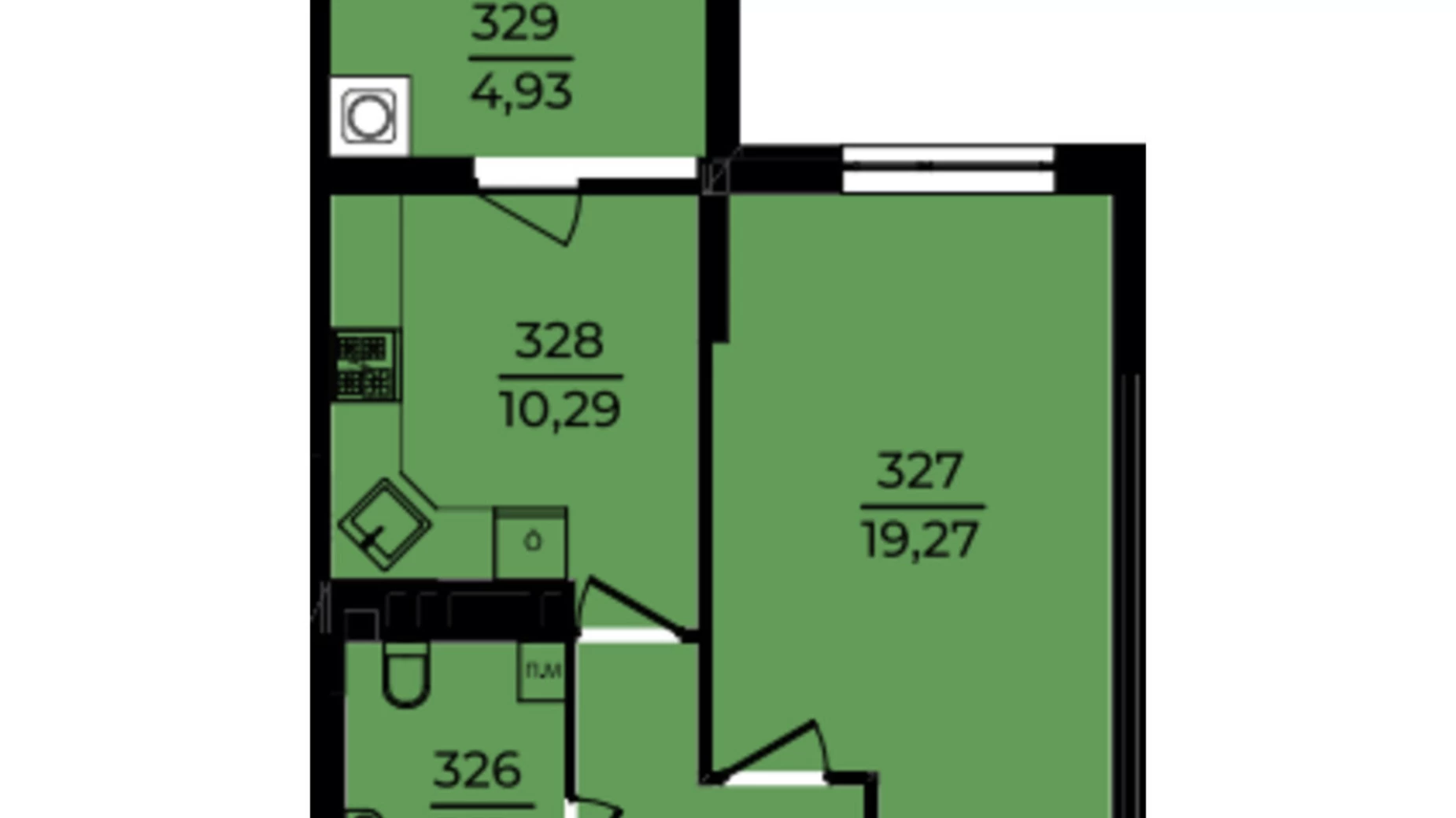 Продается 1-комнатная квартира 44.6 кв. м в Хмельницком, ул. Озерная - фото 3