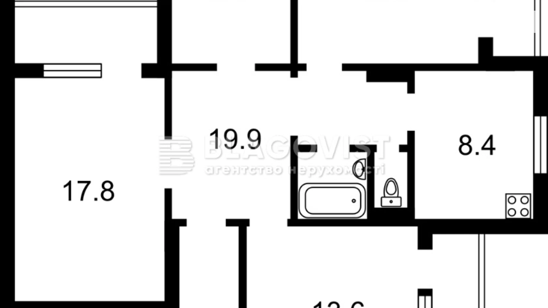 Продается 4-комнатная квартира 92.4 кв. м в Киеве, просп. Червоной Калины(Маяковского Владимира), 5А