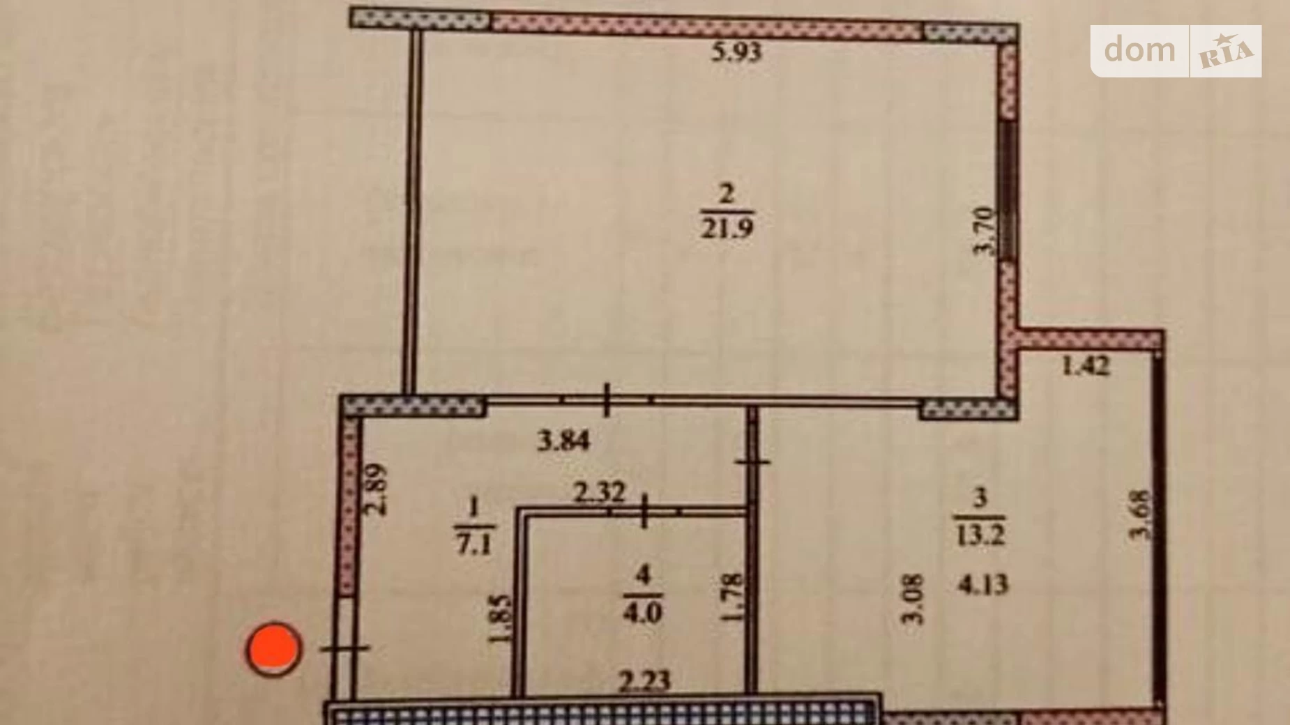 1-кімнатна квартира 46 кв. м у Тернополі, вул. Білогірська