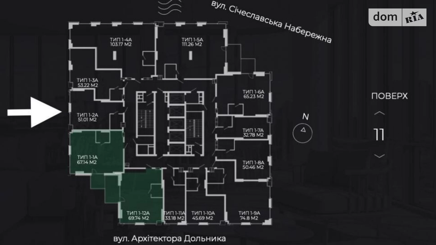 Продается 2-комнатная квартира 51 кв. м в Днепре, ул. Сичеславская Набережная