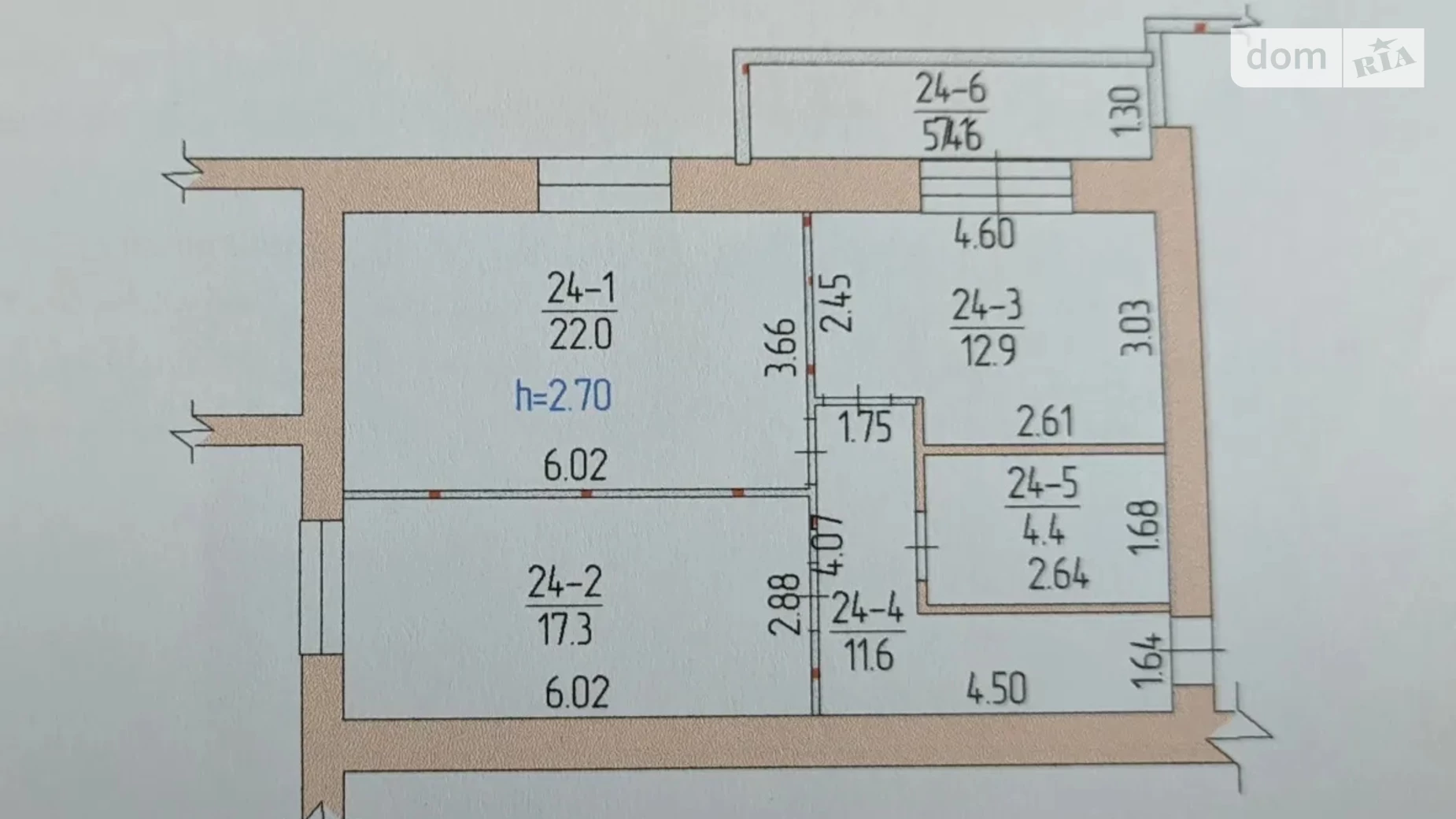 Продається 2-кімнатна квартира 75.3 кв. м у Миколаєві, просп. Центральний, 172