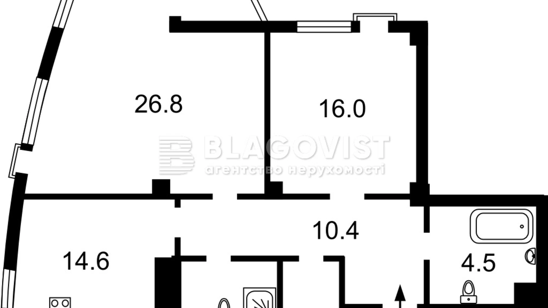 Продається 2-кімнатна квартира 85 кв. м у Києві, вул. Юлії Здановської(Михайла Ломоносова), 71Б