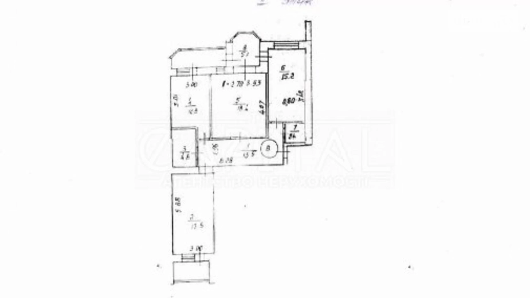 Продається 1-кімнатна квартира 94 кв. м у Києві, пров. Артилерійський, 7-9