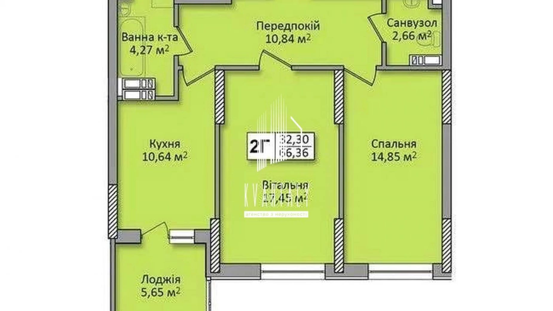 Продается 2-комнатная квартира 67 кв. м в Киеве, ул. Юрия Кондратюка, 1 - фото 2