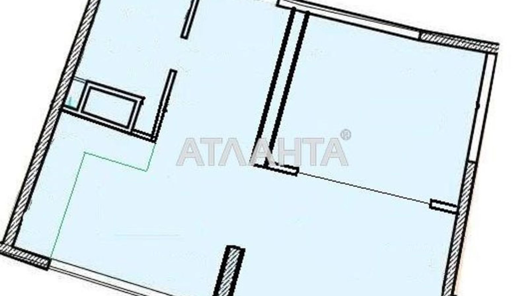 Продается 1-комнатная квартира 48.1 кв. м в Одессе, ул. Каманина, 16/1А