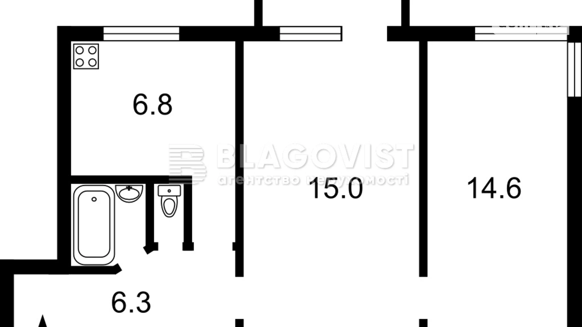 Продается 2-комнатная квартира 47 кв. м в Киеве, ул. Кирилловская, 146