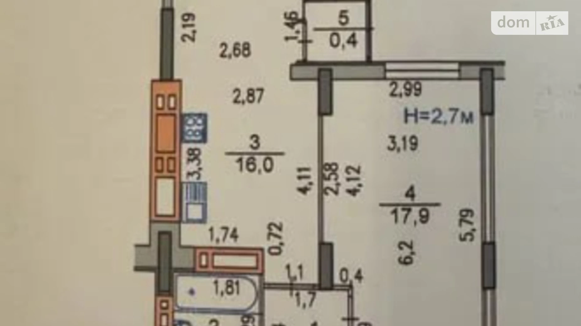 Продается 1-комнатная квартира 41.6 кв. м в Хмельницком, ул. Свободы