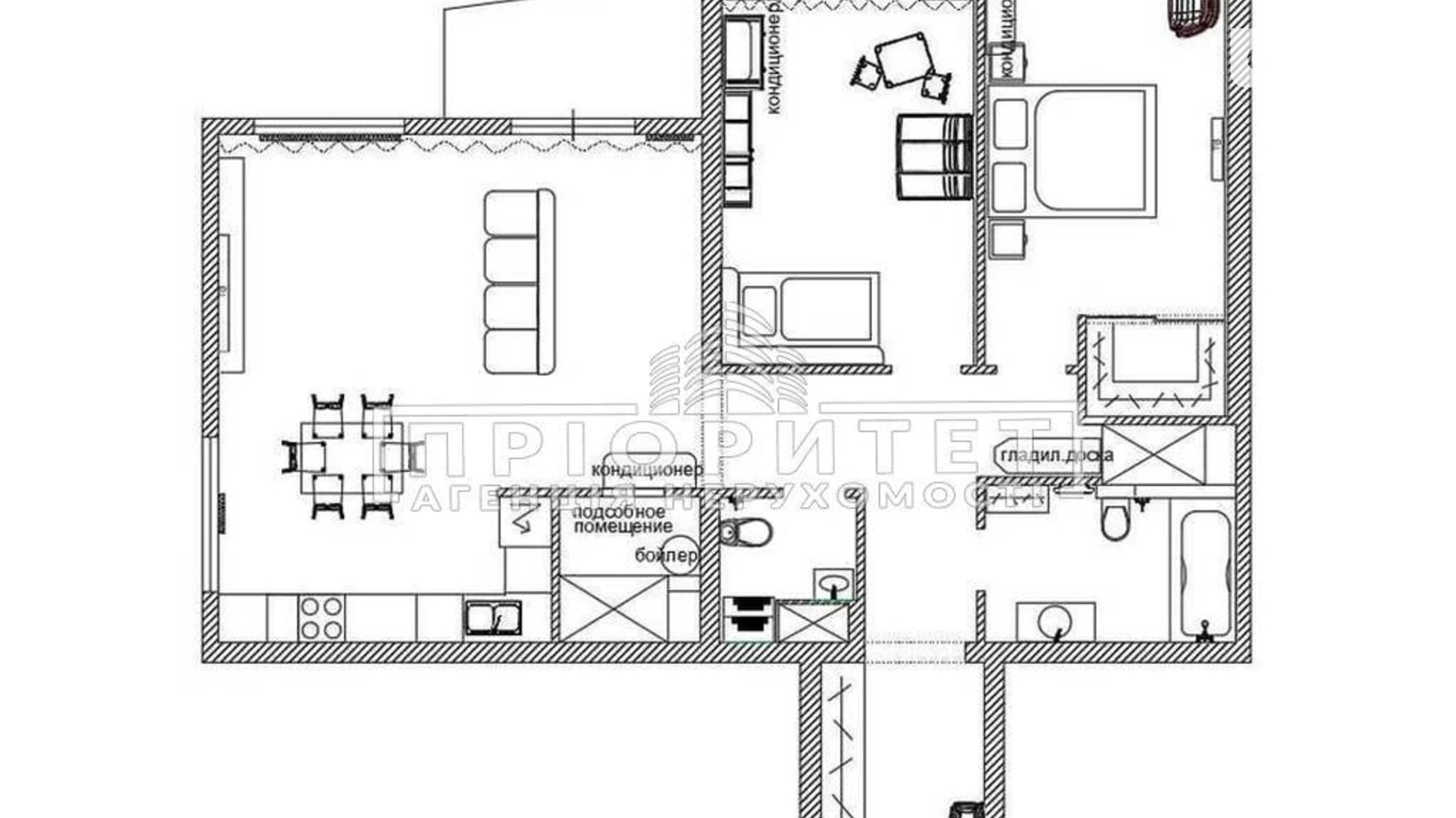 Продается 3-комнатная квартира 103 кв. м в Одессе, просп. Гагарина - фото 5