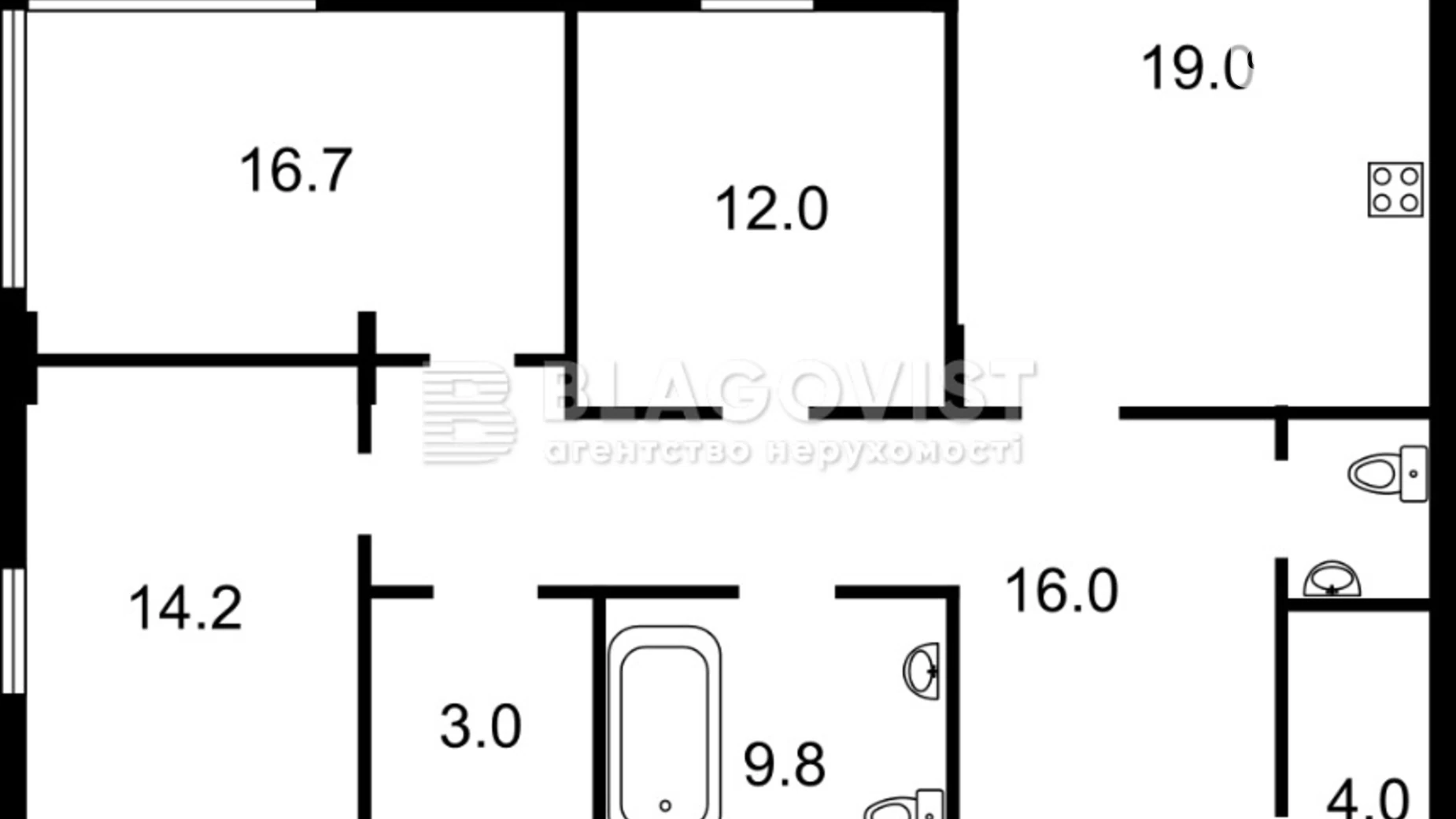 Продается 3-комнатная квартира 96 кв. м в Киеве, ул. Самойло Кошки(Маршала Конева), 12 - фото 2