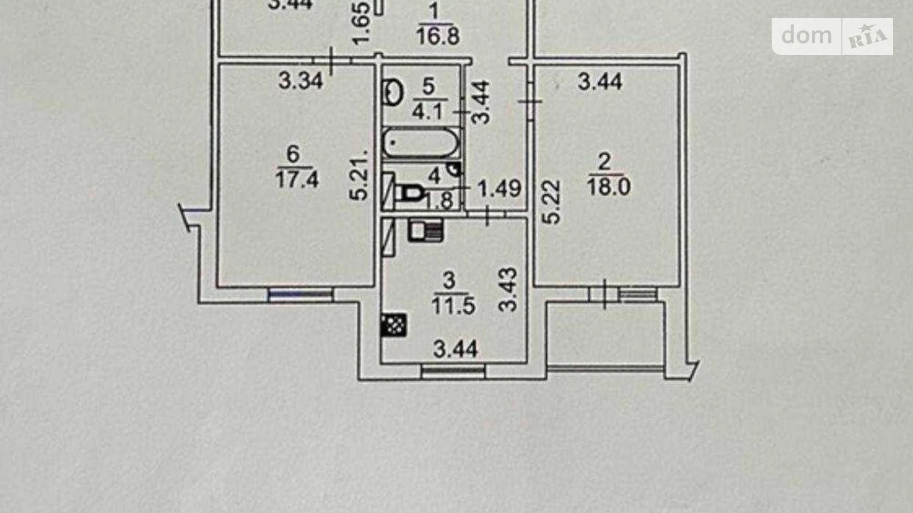 Продается 2-комнатная квартира 80 кв. м в Киеве, пер. Уральский, 38А