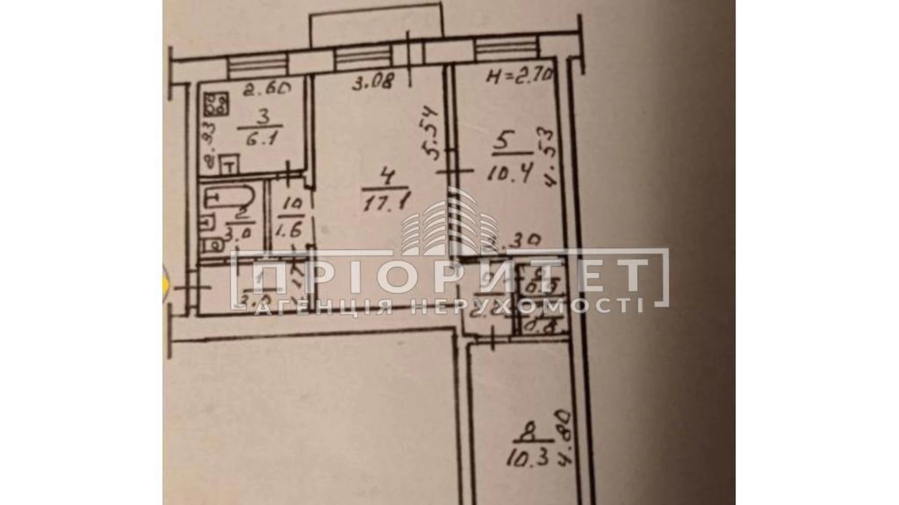 Продается 3-комнатная квартира 55.8 кв. м в Одессе - фото 4