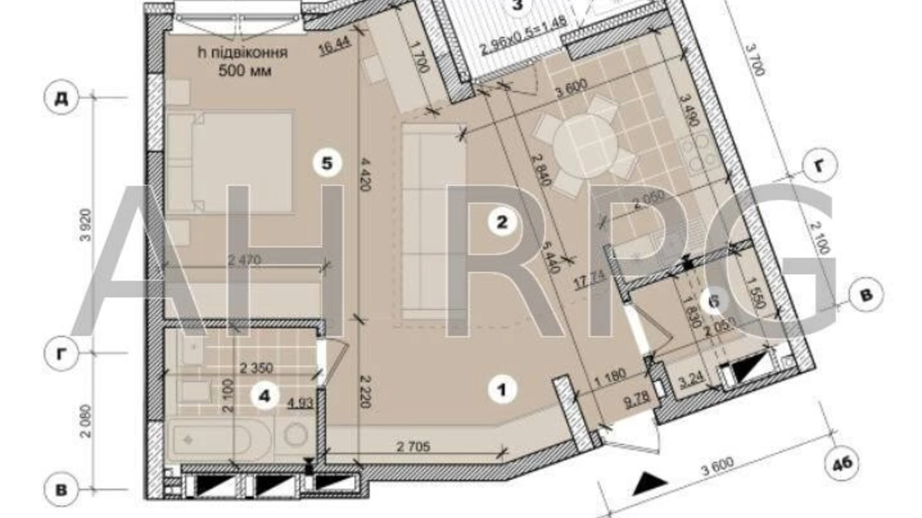 Продается 1-комнатная квартира 54 кв. м в Киеве, ул. Никольско-Слободская, 8