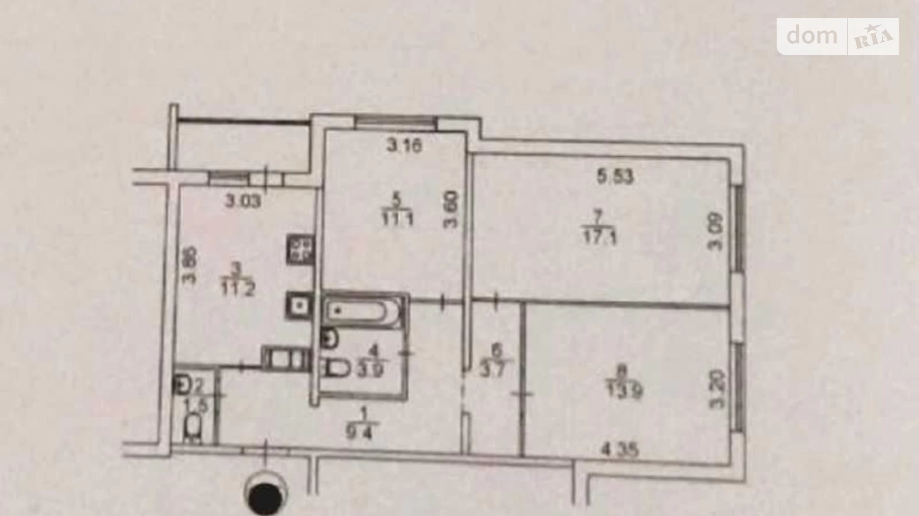 Продается 3-комнатная квартира 75 кв. м в Киеве, ул. Вишняковская, 2