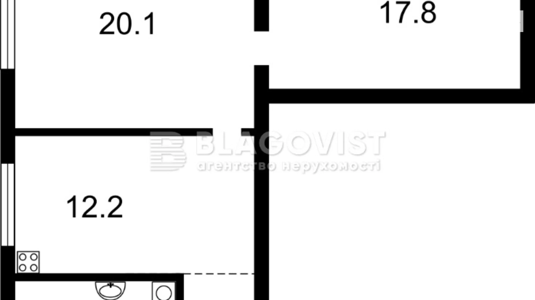 Продается 2-комнатная квартира 63.2 кв. м в Киеве, просп. Лобановского, 5