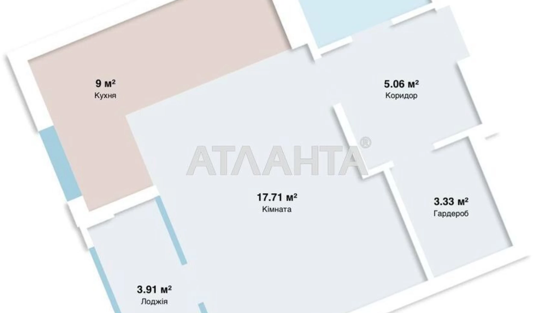 Продается 1-комнатная квартира 44 кв. м в Киеве, просп. Любомира Гузара, 9Б - фото 2