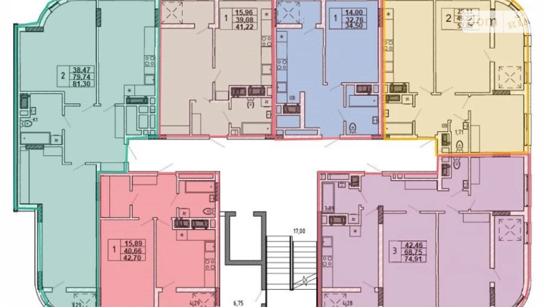 Продается 1-комнатная квартира 34.5 кв. м в Львове, ул. Миколайчука, 38