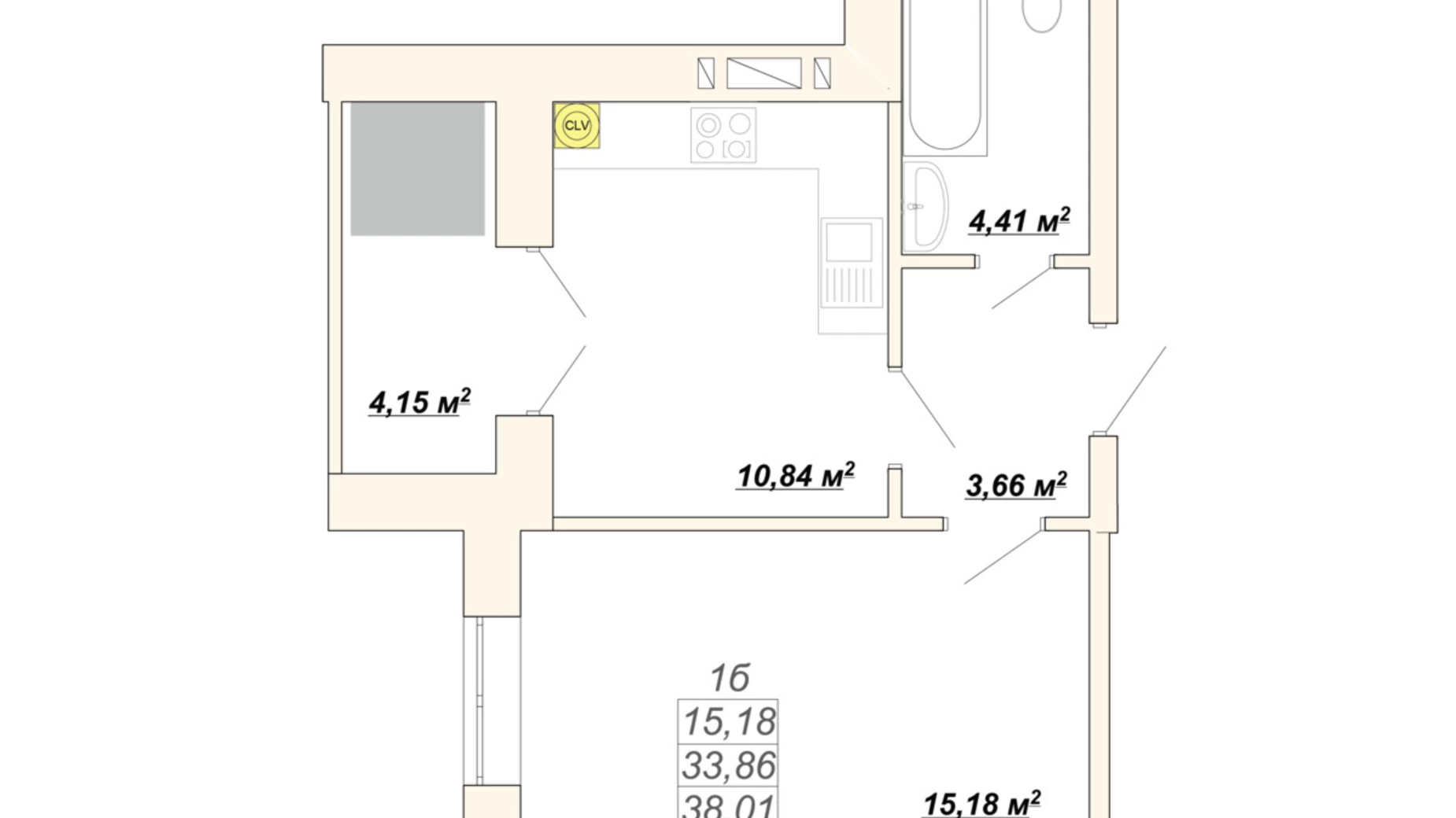 Продается 1-комнатная квартира 36.1 кв. м в Ивано-Франковске, ул. Ленкавского