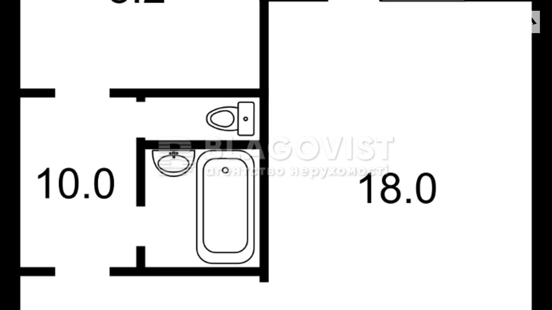 Продається 1-кімнатна квартира 42.7 кв. м у Києві, просп. Петра Григоренка, 36