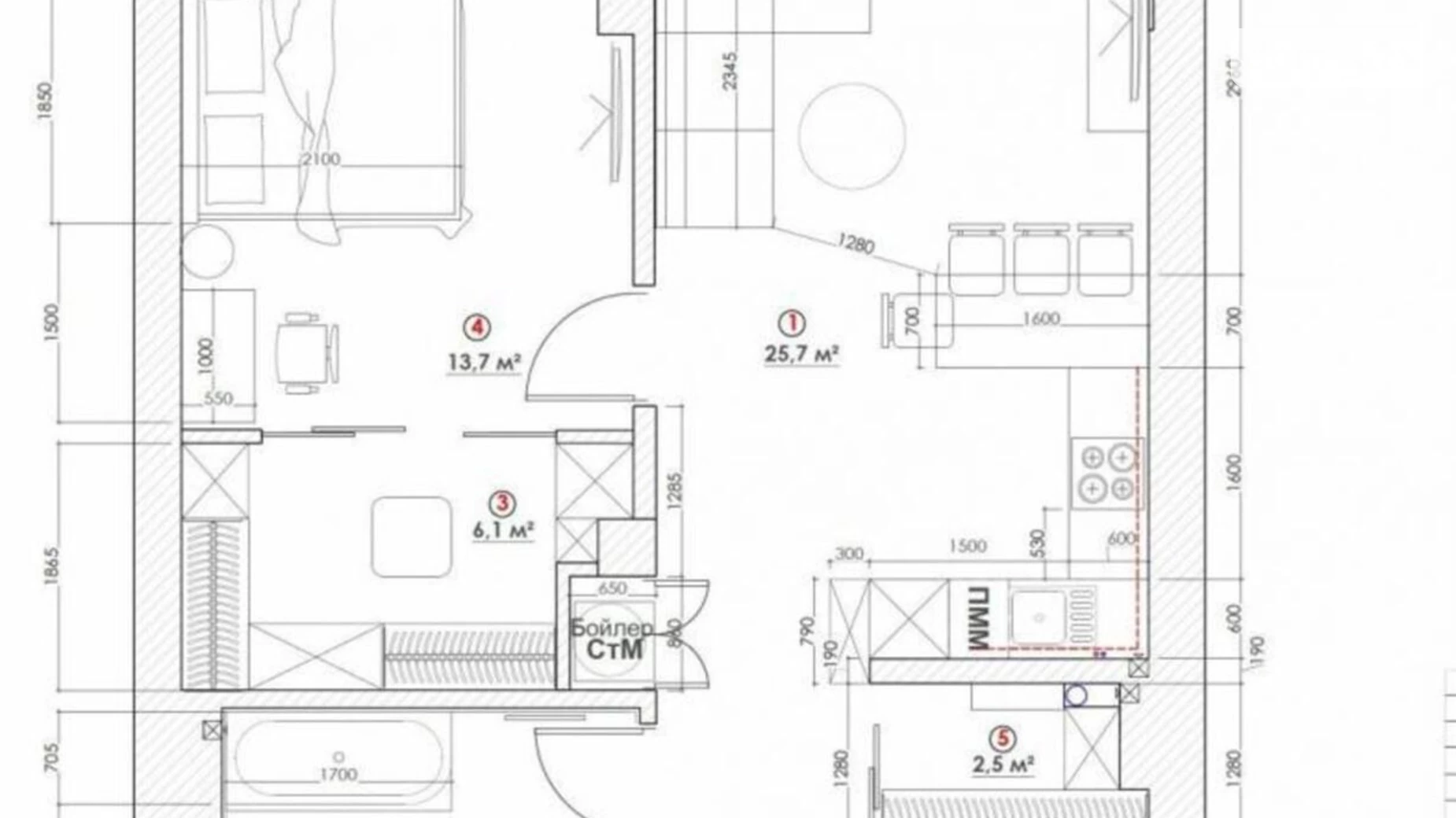 Продается 1-комнатная квартира 53 кв. м в Киеве, Крепостной(Тверской) туп., 7Б