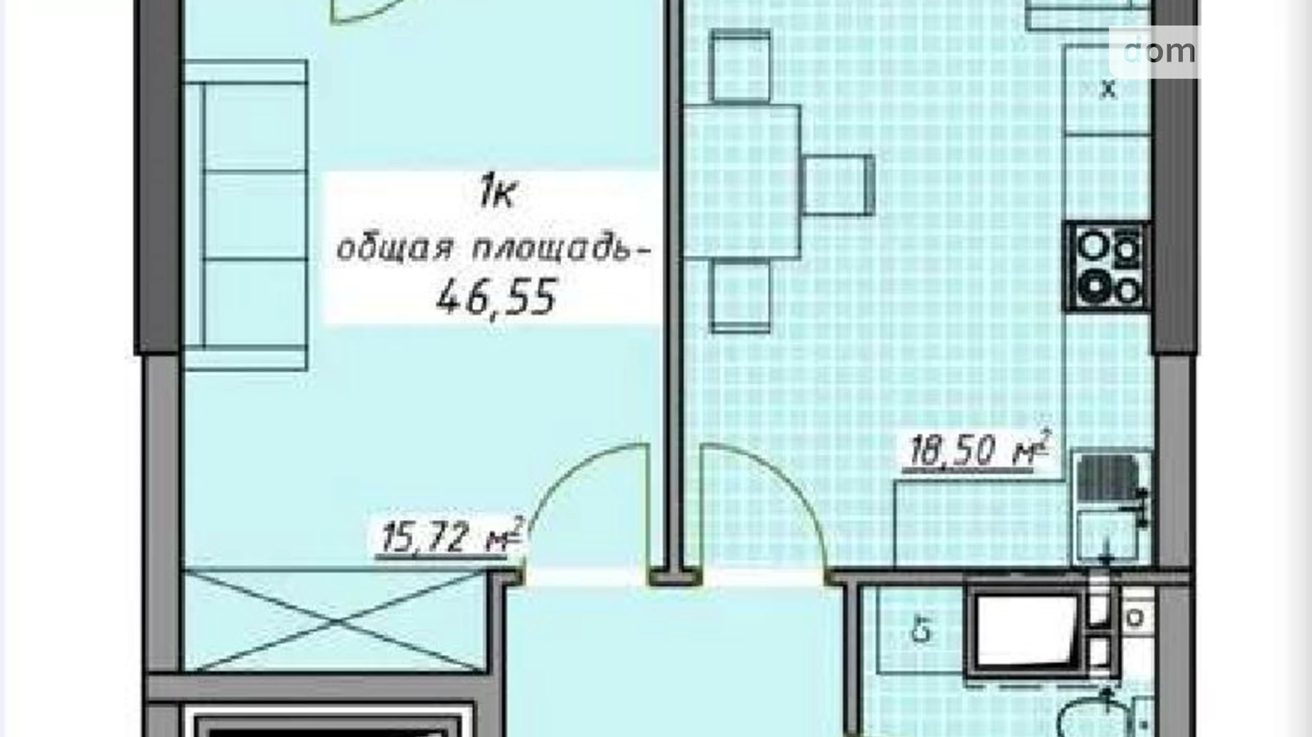 Продається 1-кімнатна квартира 47 кв. м у Одесі, пров. Курортний, 2 - фото 2