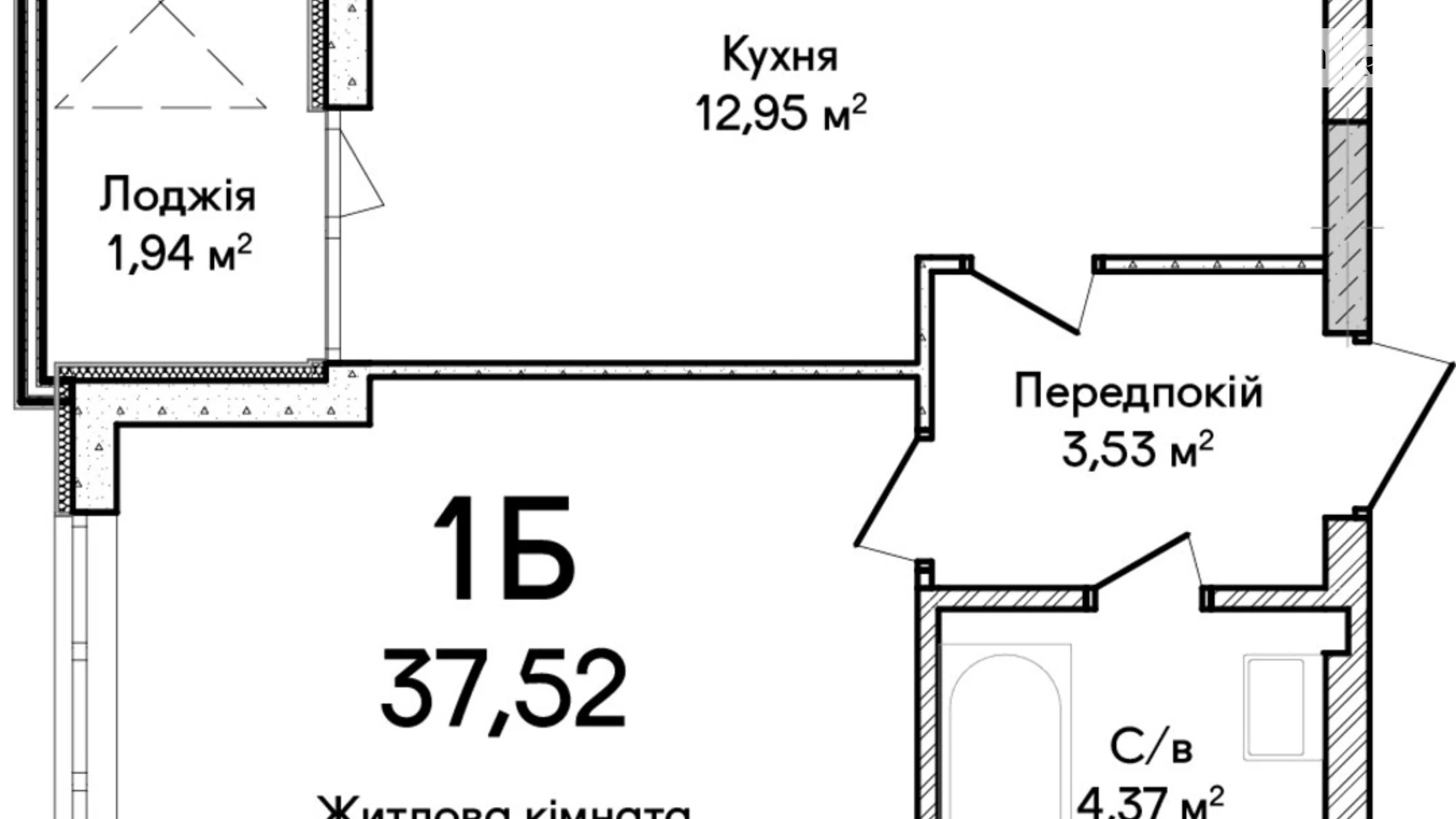 Продается 1-комнатная квартира 37 кв. м в Ирпене, ул. Достоевского