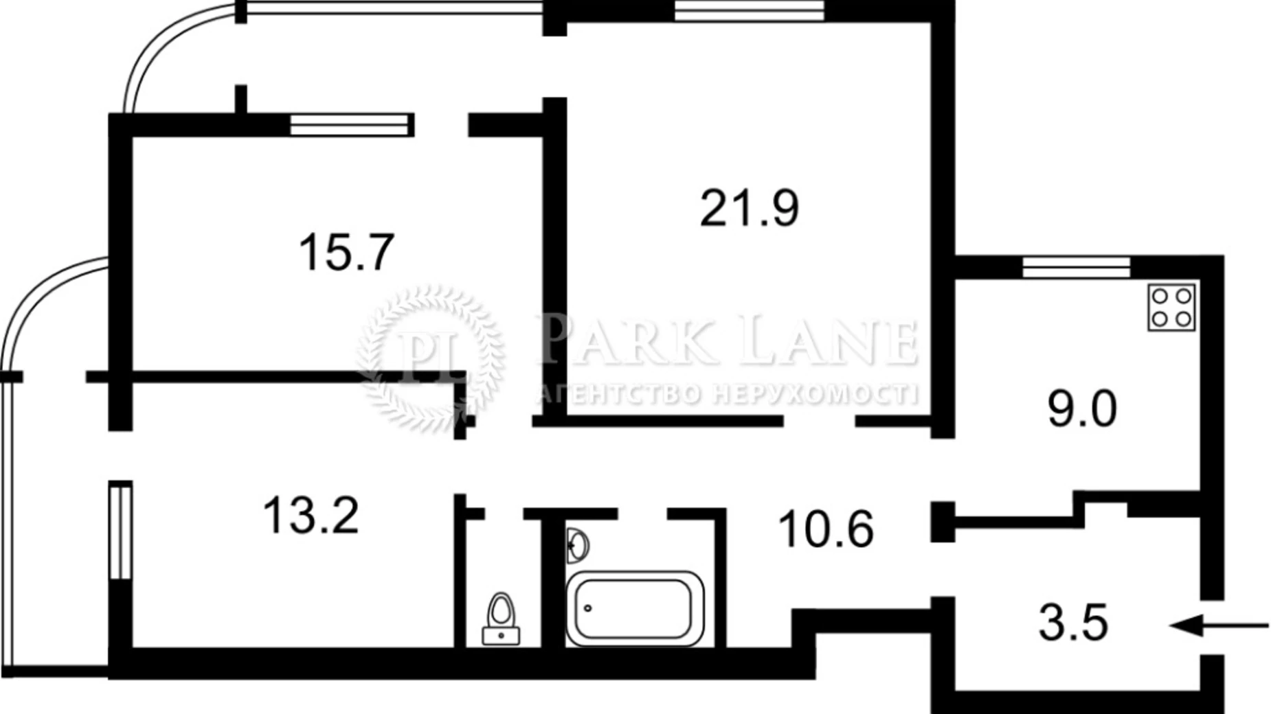 Продается 3-комнатная квартира 85 кв. м в Киеве, бул. Леси Украинки, 9В