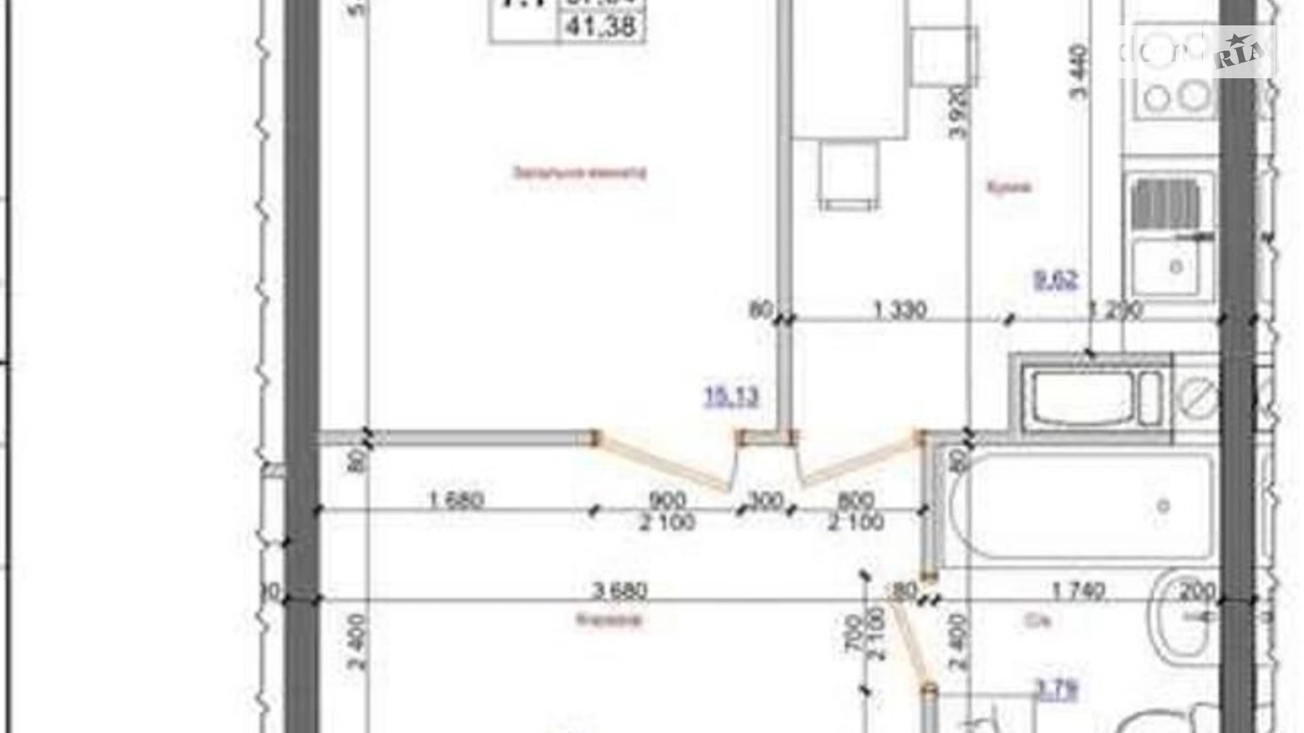 Продається 1-кімнатна квартира 42 кв. м у Броварах, вул. Симона Петлюри, 28 - фото 5