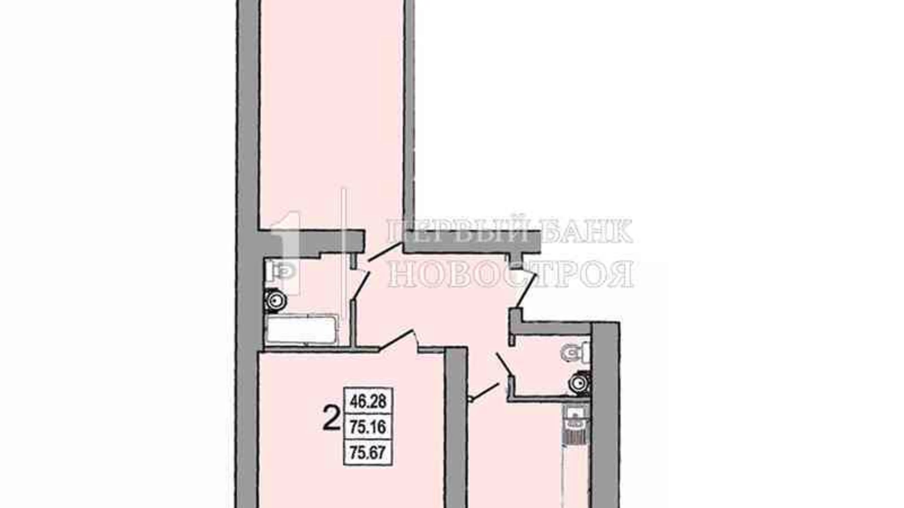 Продается 2-комнатная квартира 76 кв. м в Одессе, ул. Старицкого, 20/4 - фото 2