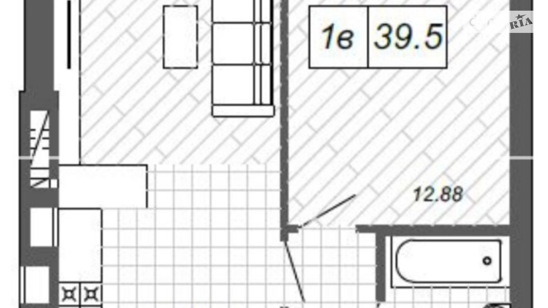 Продається 1-кімнатна квартира 39.5 кв. м у Ірпені, вул. Василя Стуса(Пушкінська), 27