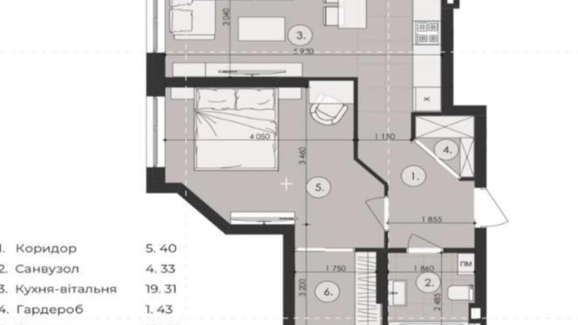 Продается 1-комнатная квартира 49 кв. м в Дублянах, ул. Владимира Великого, 3 - фото 3