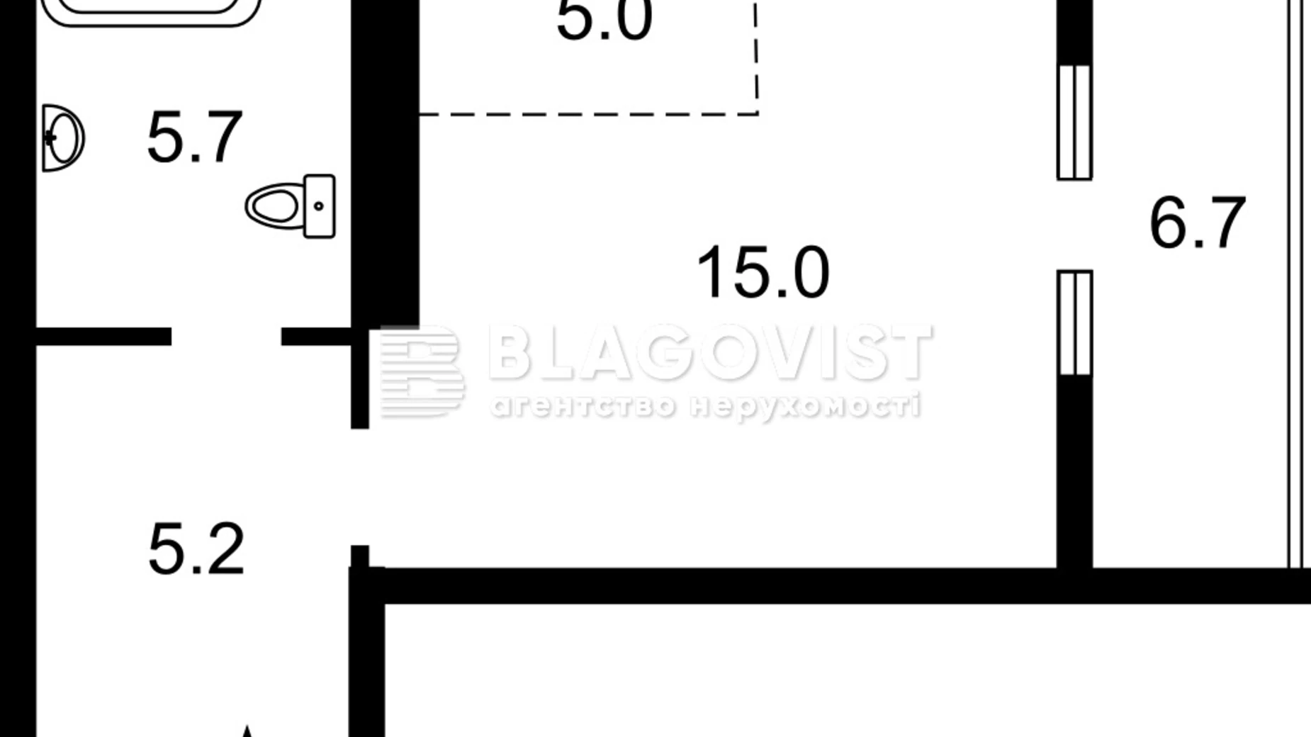 Продается 1-комнатная квартира 38 кв. м в Киеве, ул. Метрологическая, 62 - фото 3