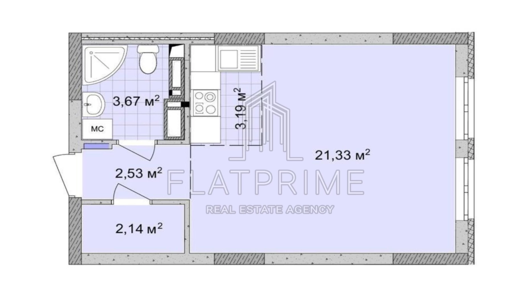 Продается 1-комнатная квартира 33.2 кв. м в Киеве, ул. Елены Пчилки, 7